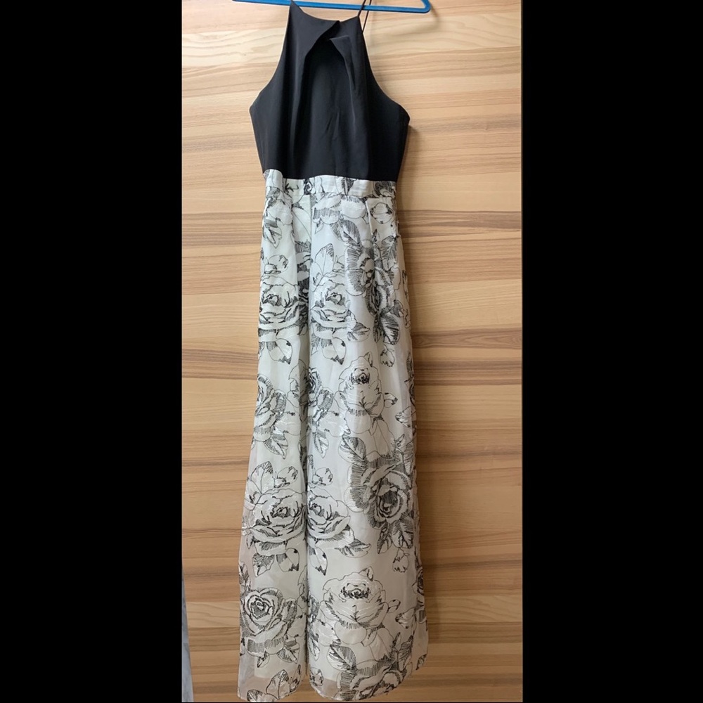 Black and white maxi dress